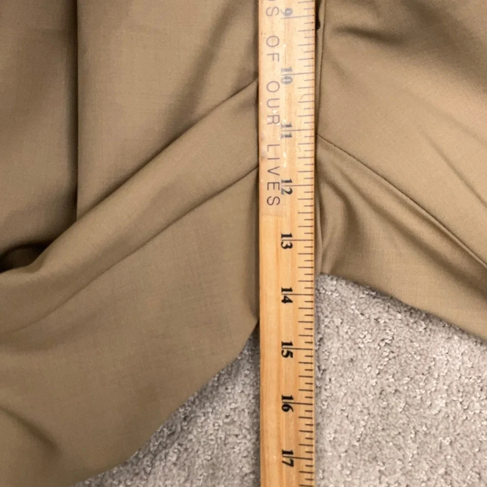 Lauren Ralph Lauren Dress Pants Mens 34W 32L Tan Performance Pleat Wool Stretch